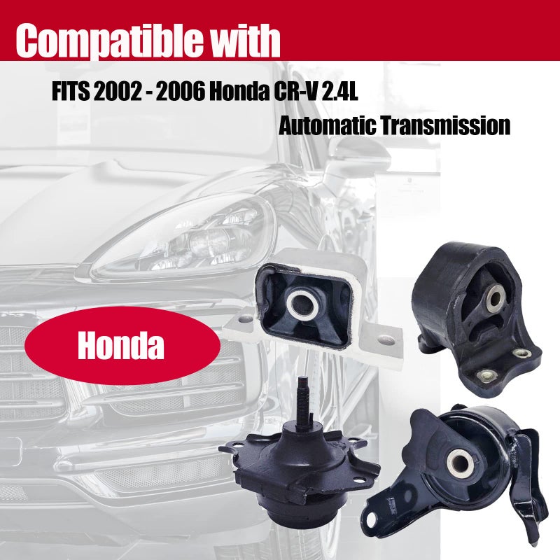 PATEWIN Engine Motor Mount Fits 2002 2003 2004 2005 2006 Honda CR-V 2.4L A4504 A4506 A6596 A6579 - Image 2